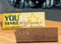 "You Make the Difference" Chocolate Bar Employee Appreciation, Employee Recognition, Holiday Gifts, Business Gifts, Corporate Gifts, Holiday Parties, chocolate, Appreciation Gifts