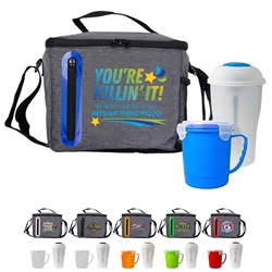 "Youre Killin It! We Appreciate You and The Awesome Things You Do!" Soup & Salad Lunch Cooler Bundle  Soup, salad, lunch cooler set, Appreciation theme, Lunch Bag Gift Set, Lunch Bag Bottle Dish Set, Lunch Bag Promo Bundle, Imprinted, With Name On It, With Logo, 