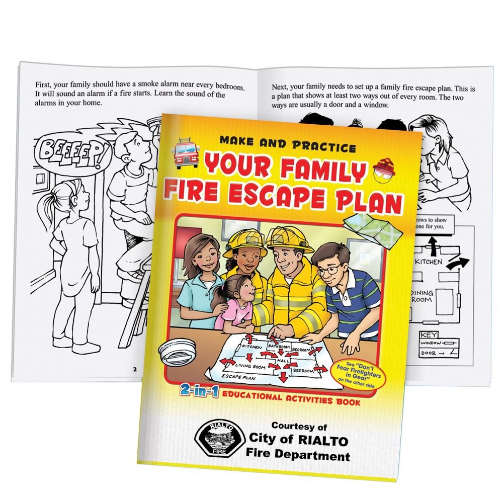 Your Family Fire Escape Plan/Don't Fear Firefighters In Gear 2-in-1 Educational Activities Flipbook  - FPW037
