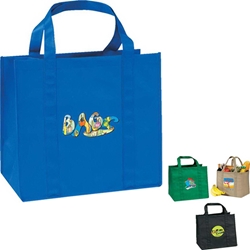 eGreen Grocery Jumbo Tote Grocery bag, Giveaway, Budget Friendly, Economical, Cheap, Promotional, Events, Trade Show Bags, Health Fair, Non Woven, Polypropylene, All Purpose, Imprinted, Tote, eGREEN, Eco-Friendly, Supermarket, Reusable, 